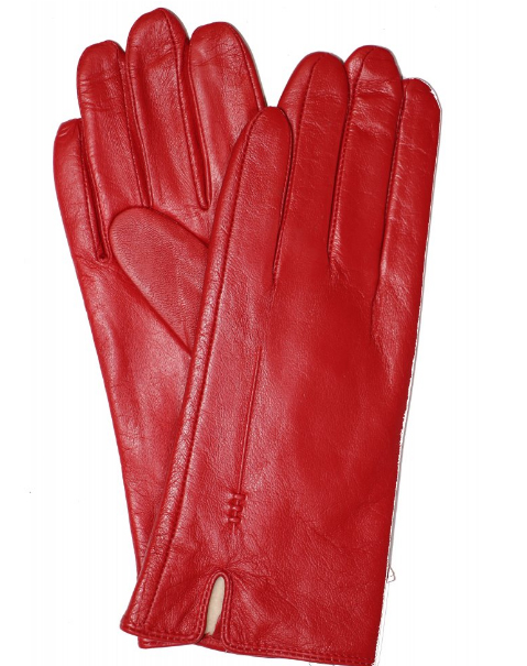 Dámské kožené rukavice B007 Barva: Červená, Velikost: XXL