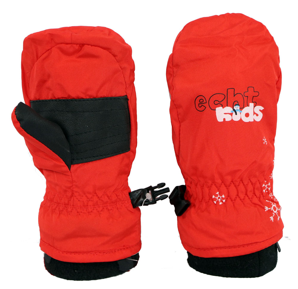 Dětské lyžařské rukavice C063 Barva: Červená, Velikost: L