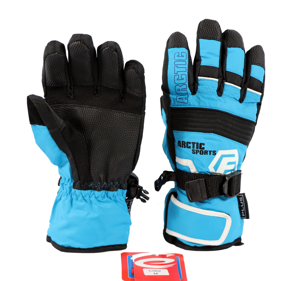 Dětské lyžařské rukavice C062 Barva: modro-černá, Velikost: M