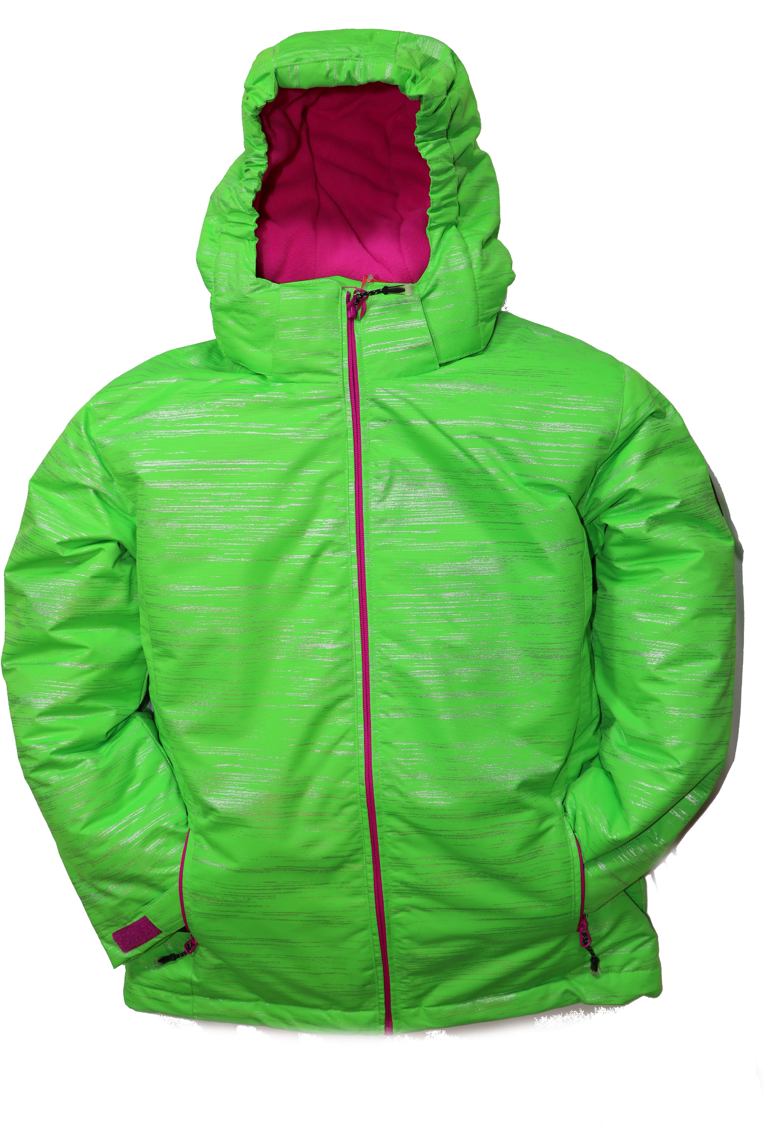 Dětská zimní bunda volného střihu HA04-M2 zelená vel. 134-164 cm Barva: Zelená, Velikost: 152 - 158 cm