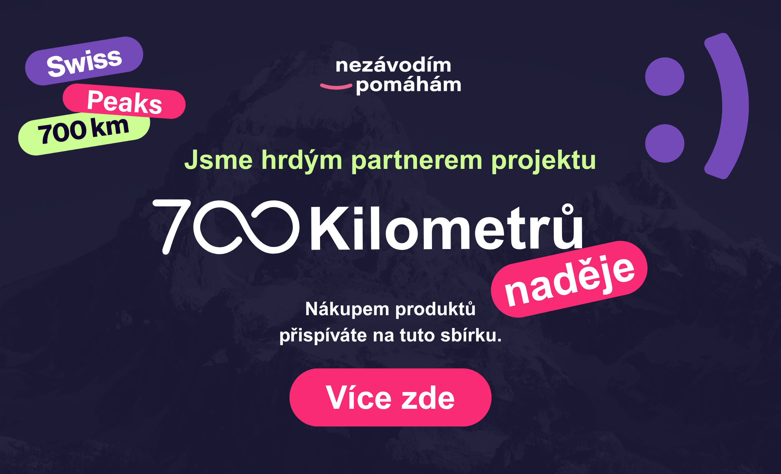Banner projektu 700 KILOMETRŮ NADĚJE