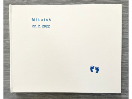 Fotoalbum k narození chlapečka, bílé
