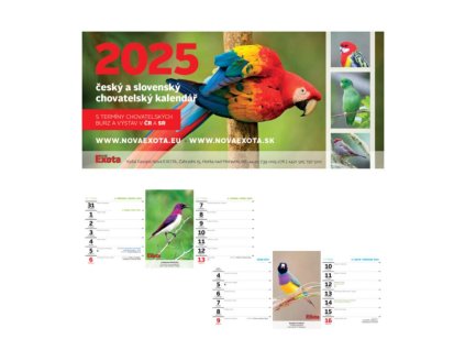 2025 kalendar stolni Nova Exota