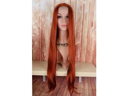 Arijana - lace front zrzavá dlouhá paruka