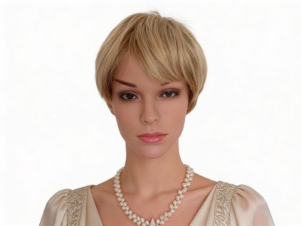 Regina krátká hnědá paruka s melírem