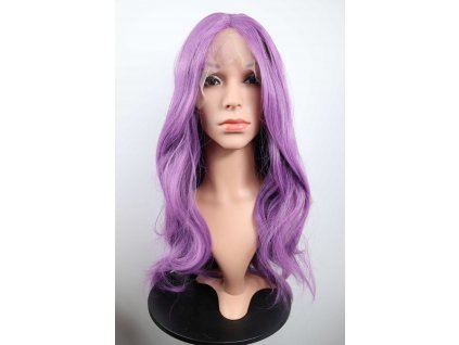 Bella - lace front fialová dlhá parochňa