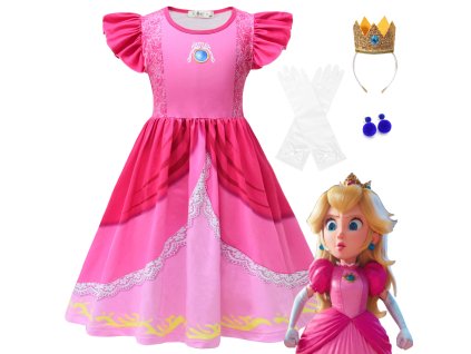 Šaty princezna Peach Super Mario