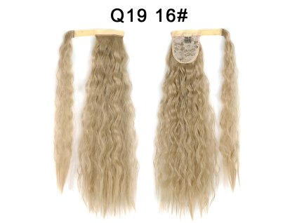 Príčeskový cop - blond vlnitý Q19M16