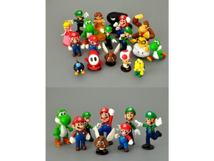 Postavičky Super Mario Bros 18 ks - 4 cm