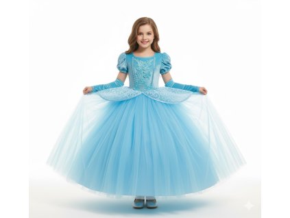 Šaty princezna Popelka - modré