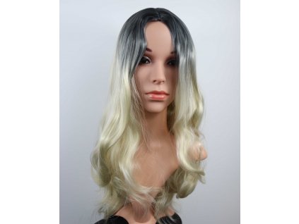 Sofia - dlouhá černá blond ombre paruka