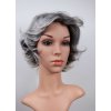 Elena - krátká šedá s černým melírem paruka
