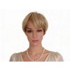 Regina krátká hnědá paruka s melírem