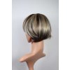 Elisabeth - krátká tmavá hnědá paruka s melírem