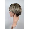 Elisabeth - krátká tmavá hnědá paruka s melírem