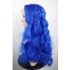 Bella - lace front modrá dlouhá vlnitá paruka