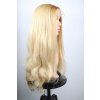 Bella - lace front blond zrzavá ombré vlnitá paruka