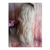 Alexa - dlouhá blond černá ombre vlnitá paruka