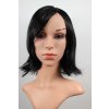 Maine- polodlouhá černá paruka
