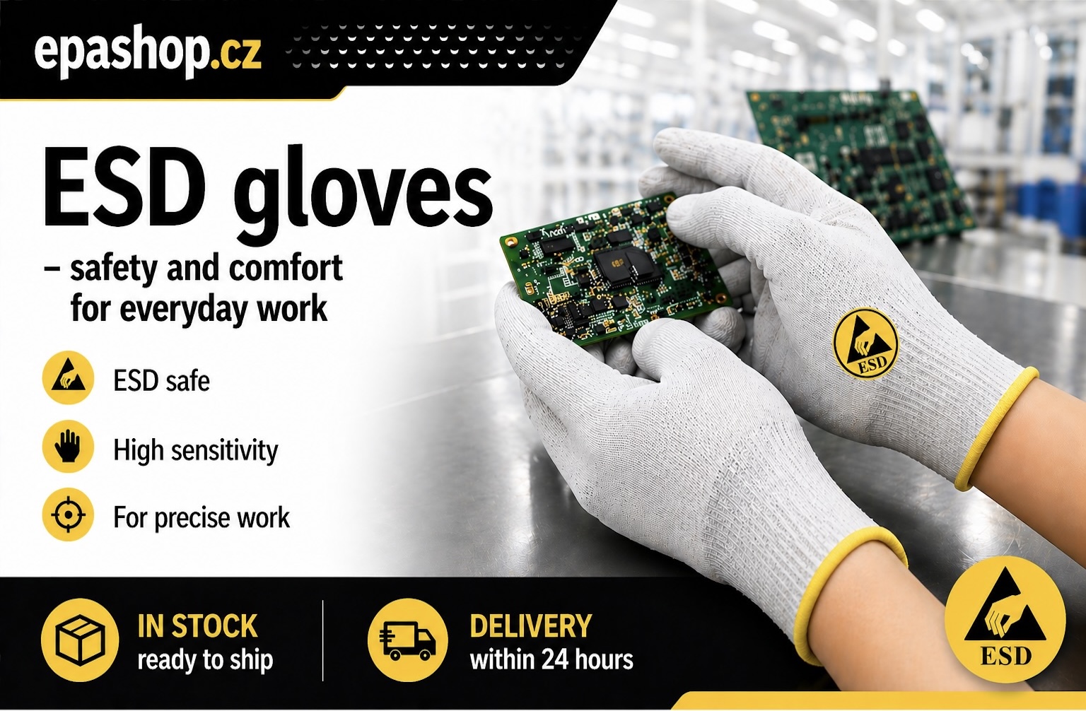 ESD Gloves - delivery within 24 hours