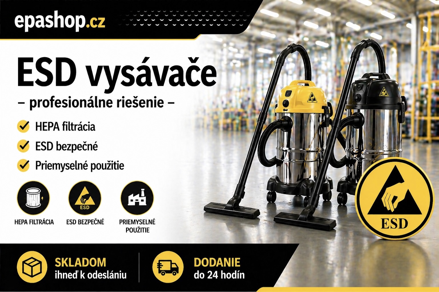 ESD vysávače - profesionálne riešenie