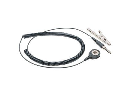 Točený zemnící kabel 4 mm banánek, 3 m