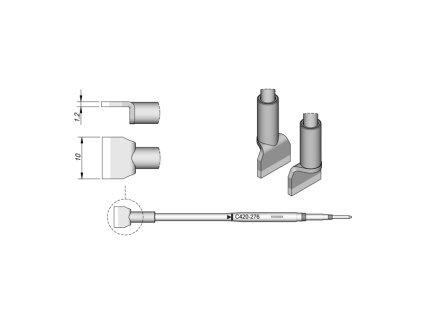 Pajeci hrot JBC C420 276