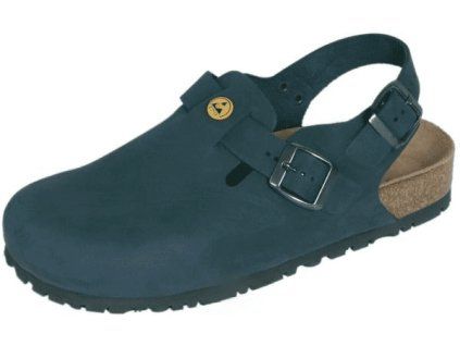 ESD pantofle s páskem na patě - navy