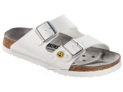 Pantofle Arizona ESD Birko-Flor normální - bílé