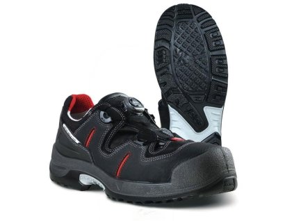 Bezpečnostní sandále ZENIT - EASYROLL - černá / červená (Velikost 36)