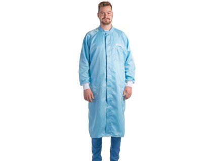 ESD Plášť do čistých prostor - modrý