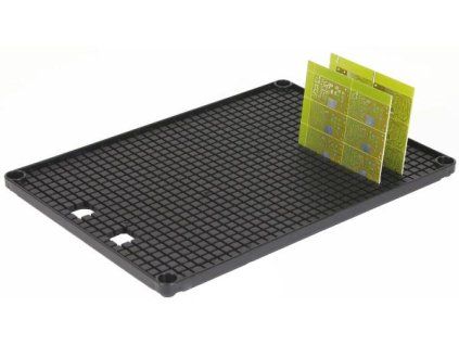 Zásuvný držák DPS s důlky - 352 x 252 x 15 mm