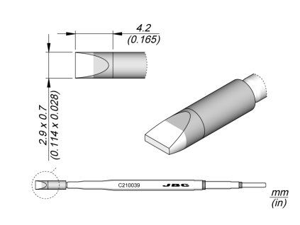 Pájecí hrot JBC C210039
