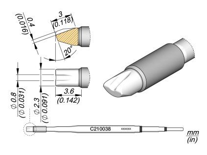 Pájecí hrot JBC C210038