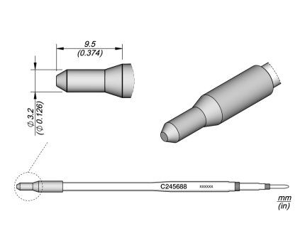 Pájecí hrot JBC C245688