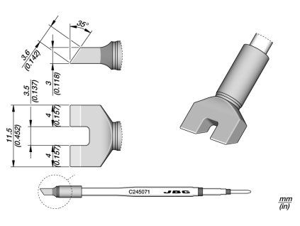 Pájecí hrot JBC C245071