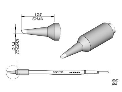 Pájecí hrot JBC C245175E