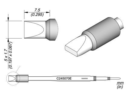 Pájecí hrot JBC C245070E