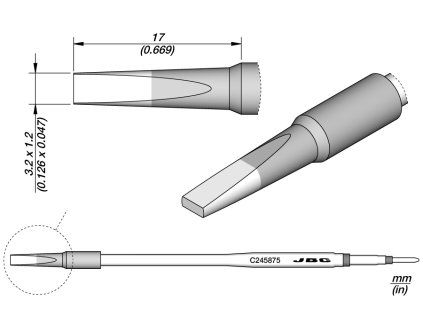 Pájecí hrot JBC C245875