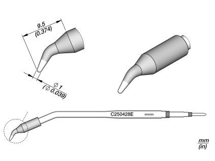 Pájecí hrot JBC C250428E