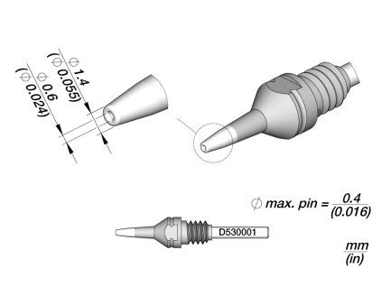 Pájecí hrot JBC D530001