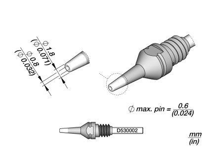 Pájecí hrot JBC D530002