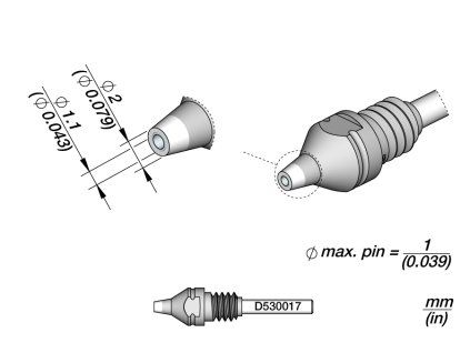 Pájecí hrot JBC D530017