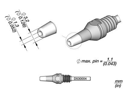 Pájecí hrot JBC D530004