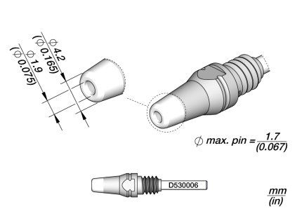 Pájecí hrot JBC D530006
