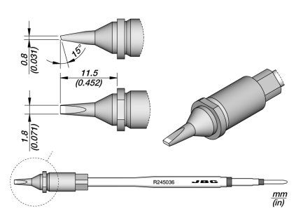 Pájecí hrot JBC R245036