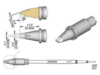 Pájecí hrot JBC R245028
