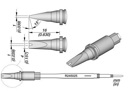 Pájecí hrot JBC R245025