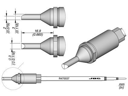 Pájecí hrot JBC R470037