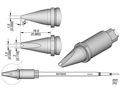 Pájecí hrot JBC R470043
